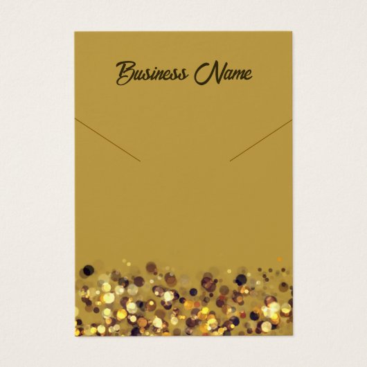 Mosterdgeel goud QR code ketting display kaart (Voorkant)