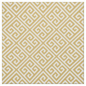 Mosterdgeel Grieks sleutelpatroon Stof (Swatch)