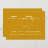 Mosterdgeel Herfst repetitie diner. avond ervoor Kaart (Voorkant / Achterkant)