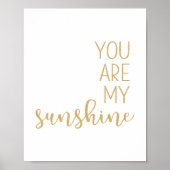 Mosterdgeel Je bent mijn zonneschijn Poster (Voorkant)