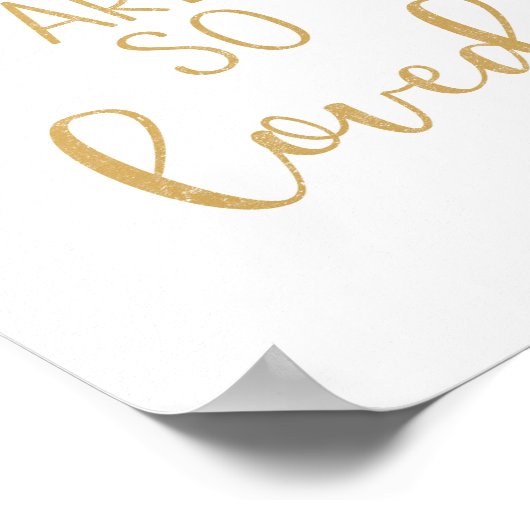 Mosterdgeel je bent zo geliefd poster (Hoek)