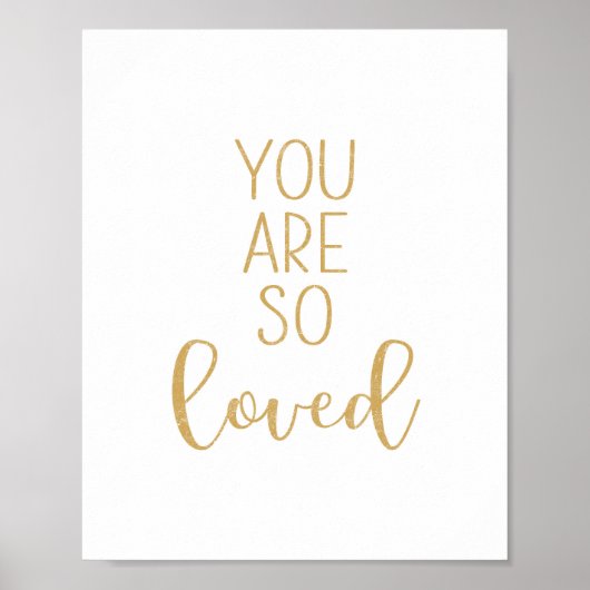 Mosterdgeel je bent zo geliefd poster (Voorkant)