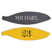 Mosterdgeel krijtbord etsen genaamd Mini Basketbal (Panelen)