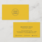 Mosterdgeel, levendig, aangepast logo visitekaartj visitekaartje (Voorkant / Achterkant)