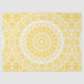 Mosterdgeel mandala patroon tissuepapier (Voorkant)