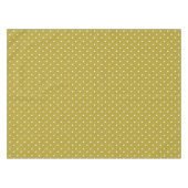 Mosterdgeel met witte stippenpatroon tafelkleed (Voorkant (Horizontaal))