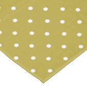 Mosterdgeel met witte stippenpatroon tafelkleed (Gekanteld)
