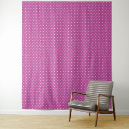 Mosterdgeel met witte stippenpatroon  Wandtapijt Wandkleed