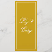 Mosterdgeel minimalistisch menu (Achterkant)