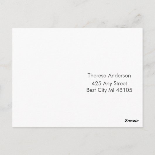 Mosterdgeel minimalistisch repetitiediner briefkaart (Achterkant)