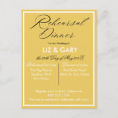 Mosterdgeel minimalistisch repetitiediner briefkaart (Voorkant)