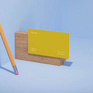 Mosterdgeel -minimalistische visitekaart visitekaartje