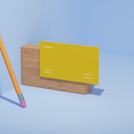 Mosterdgeel -minimalistische visitekaart visitekaartje