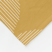 Mosterdgeel moderne gevoerde cirkels minimalistisc fleece deken (Hoek)