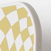 Mosterdgeel monogram  golvend geruit pickleball paddle (Links Detail)