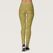 Mosterdgeel Patroon Leggings (Achterkant)