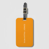 Mosterdgeel Retro Minimalistisch Modern Bagagelabel (Voorkant (verticaal))