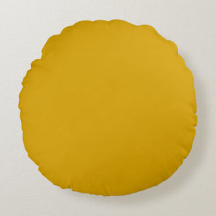 Mosterdgeel Rond Kussen