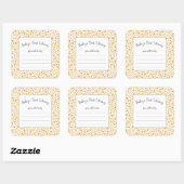 Mosterdgeel Stippen neutraal baby showers boekenpl Vierkante Sticker (Vel)