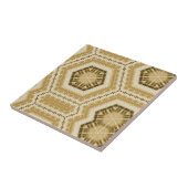 Mosterdgeel Sun  Retro Print Tegeltje (Zijkant)