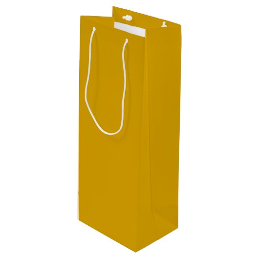 Mosterdgeel Wijn Cadeautas (Voorkant Gekanteld)