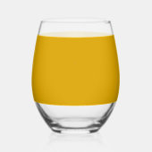 Mosterdgeel Wijnglas Zonder Voet (Voorkant)