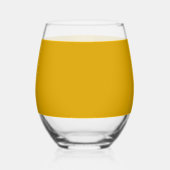 Mosterdgeel Wijnglas Zonder Voet (Achterkant)