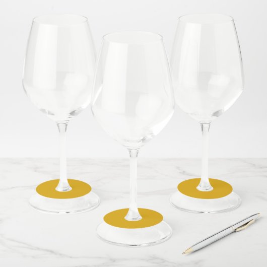Mosterdgeel Wijnglaslabel (Set)