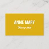 Mosterdgeel Wit Kleurrijke Bright Professional Visitekaartje (Voorkant)