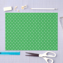 Mosterdgeel wit stippenpatroon Tissue P Tissuepapier