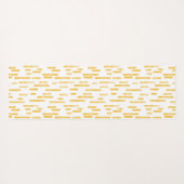 Mosterdgeel/witte inktafgeronde lijnenpatroon yogamat (Achterkant (horizontaal))