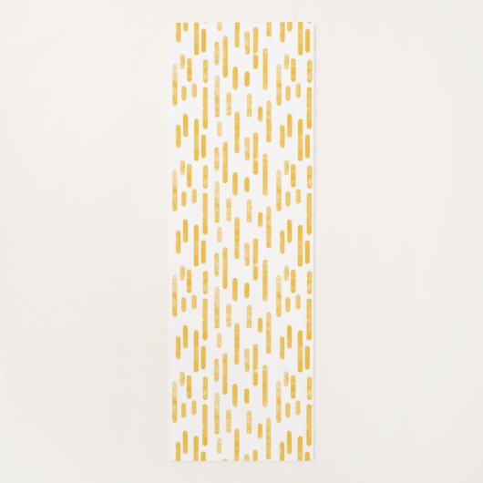 Mosterdgeel/witte inktafgeronde lijnenpatroon yogamat (Achterkant)