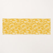 Mosterdgeel/witte inktafgeronde lijnenpatroon yogamat (Voorkant (horizontaal))