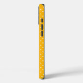 Mosterdgeel witte polka stippen patroon Case-Mat Case-Mate iPhone Case (Achterkant / Links)