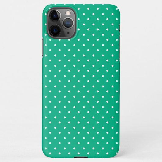 Mosterdgeel witte polka stippen patroon iPhone C Hoesje (Achterkant)