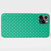 Mosterdgeel witte polka stippen patroon iPhone C Hoesje (Achterkant horizontaal)