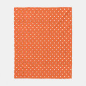 Mosterdgeel witte stippen patroon Fleece B Deken (Voorkant)