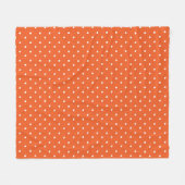 Mosterdgeel witte stippen patroon Fleece B Deken (Voorkant (Horizontaal))