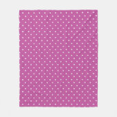 Mosterdgeel witte stippen patroon Fleece B Deken (Voorkant)