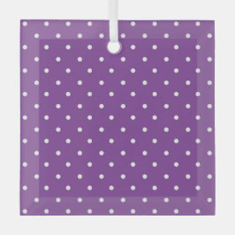 Mosterdgeel witte stippen patroon  Glas Of Ornament