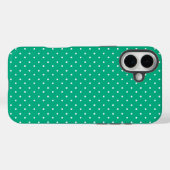 Mosterdgeel witte stippenpatroon Case-Mat Case-Mate iPhone Case (Achterkant (horizontaal))