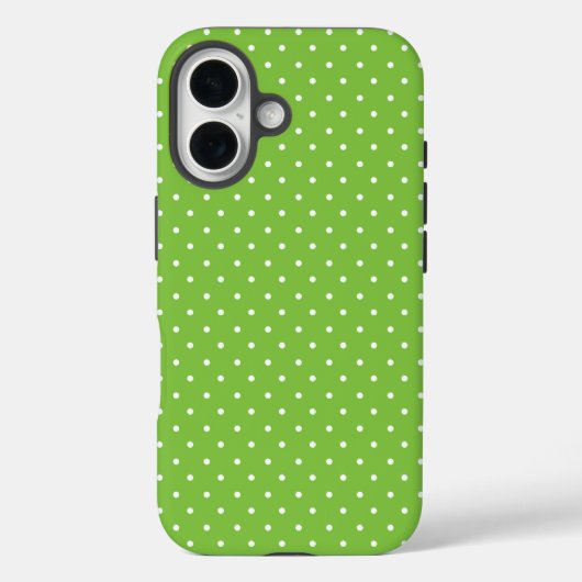 Mosterdgeel witte stippenpatroon Case-Mat Case-Mate iPhone Case (Achterkant)