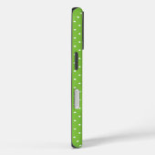 Mosterdgeel witte stippenpatroon Case-Mat Case-Mate iPhone Case (Achterkant / Rechts)