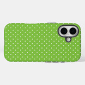 Mosterdgeel witte stippenpatroon Case-Mat Case-Mate iPhone Case (Achterkant (horizontaal))