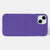 Mosterdgeel witte stippenpatroon Case-Mat Case-Mate iPhone Case (Achterkant (horizontaal))