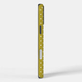 Mosterdgeel witte stippenpatroon Case-Mate iPhone case (Achterkant / Rechts)