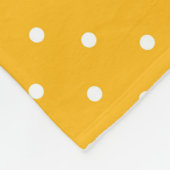 Mosterdgeel witte stippenpatroon Fleece B Deken (Hoek)