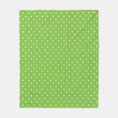 Mosterdgeel witte stippenpatroon Fleece B Deken (Voorkant)