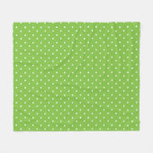 Mosterdgeel witte stippenpatroon Fleece B Deken (Voorkant (Horizontaal))