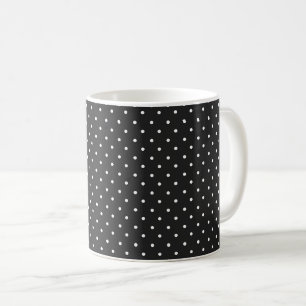 Mosterdgeel witte stippenpatroon Koffie M Koffiemok